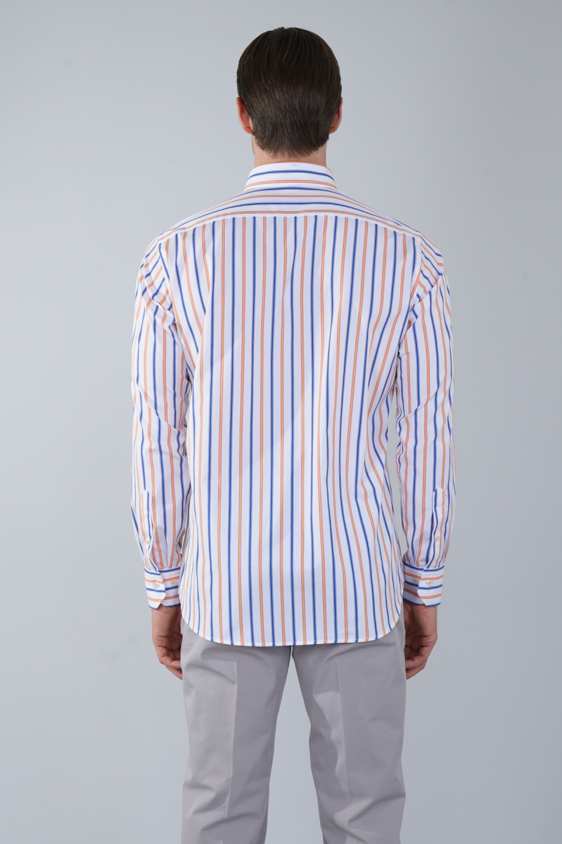 Uzun Kol Cepsiz Lacivert Pamuk Erkek Gömlek - 2