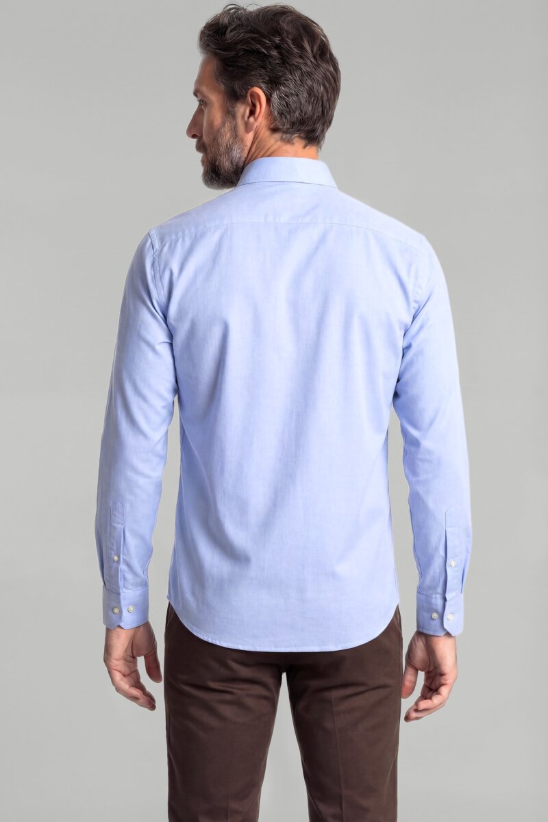 Uzun Kol Paşa Yaka Cepsiz Açık Mavi - 2