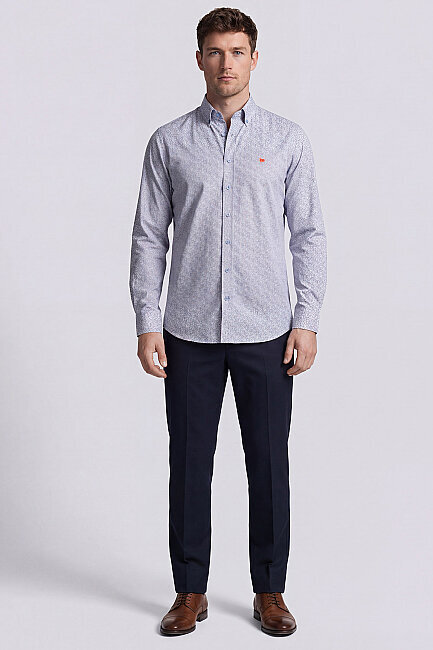 UZUN KOL PAŞA YAKA CEPSİZ GÖMLEK Mavi - 5