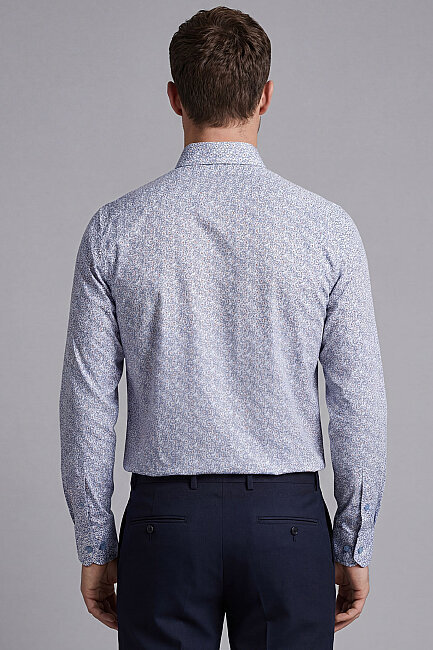 UZUN KOL PAŞA YAKA CEPSİZ GÖMLEK Mavi - 2