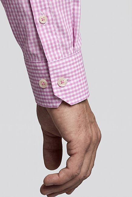Pembe Regular Fit Cepsiz Uzun Paşa Yaka Gömlek (3)