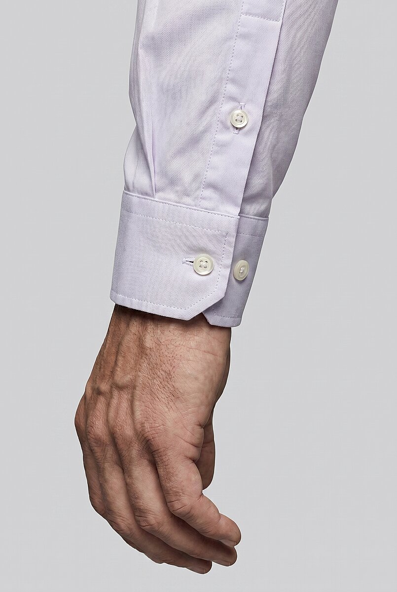 Gri Regular Fit Cepsiz Uzun Paşa Yaka Gömlek - 4