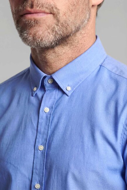 Uzun Kol Paşa Yaka Cepsiz Koyu Mavi - 3