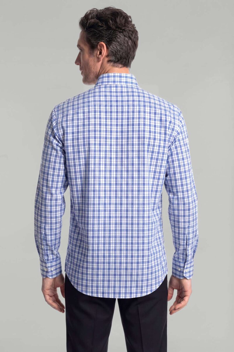 Uzun Kol Paşa Yaka Cepsiz Mavi - 2