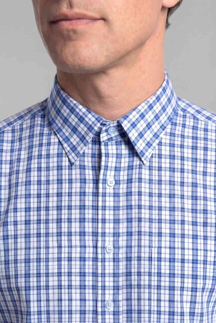 Uzun Kol Paşa Yaka Cepsiz Mavi - 4