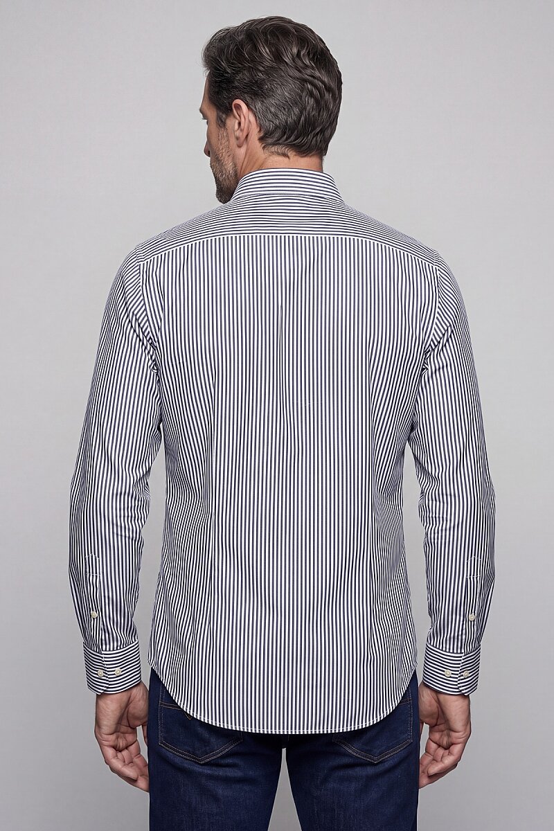 Siyah Regular Fit %100 Pamuk Cepsiz Yaşa Yaka Uzun Gömlek (1)