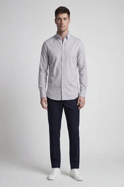 Bisse Studio Erkek Regular Fit Uzun Kollu Taş Cepsiz Gömlek - 1