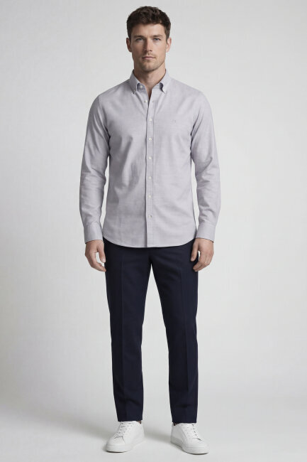 Bisse Studio Erkek Regular Fit Uzun Kollu Taş Cepsiz Gömlek