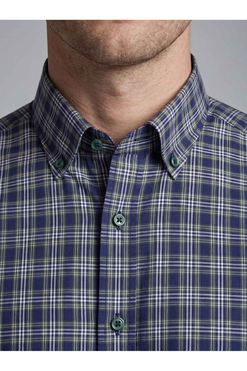 Bisse Studio Erkek Regular Fit Uzun Kollu Yeşil Cepsiz Gömlek - 4