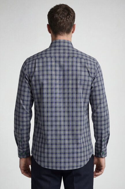 Bisse Studio Erkek Regular Fit Uzun Kollu Yeşil Cepsiz Gömlek - 2