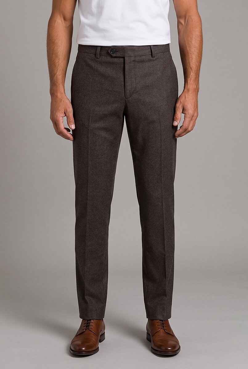 Vizon Regular Fit Modern Yün Klasik Flanel Pantolon - 1