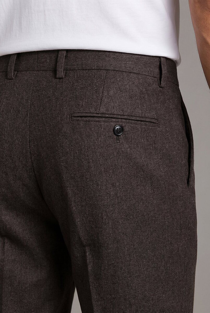 Vizon Regular Fit Modern Yün Klasik Flanel Pantolon - 3