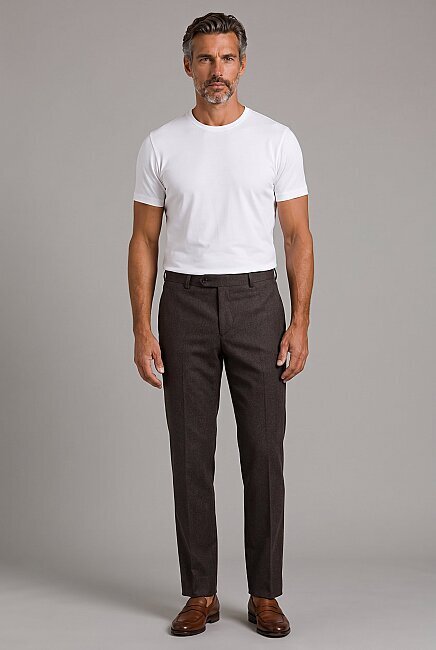 Vizon Regular Fit Modern Yün Klasik Flanel Pantolon (4)