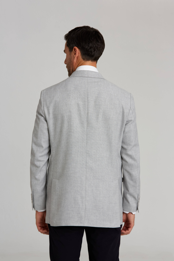 6 Drop 2 Düğmeli Çift Yırtmaçlı Ceket Gri - 2